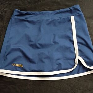 Blue Athletic Skirt with White Trim